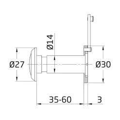 - Judas optique 3 - 14 35-60 mm - Aluminium - Or-Amig Best