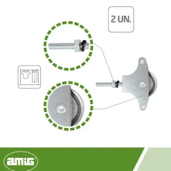 - Poulie métallique 3 - M6 x 40 mm - Acier - Zingué^Amig Outlet