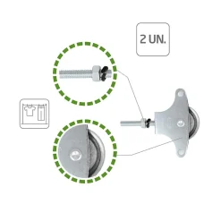 - Poulie métallique 3 - M6 x 40 mm - Acier - Zingué^Amig Outlet