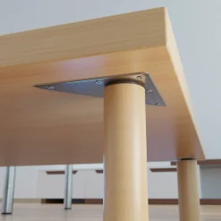 - Support pour pieds de table 181 - 125 mm - Acier - Nickelé^Amig