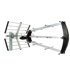 Antenne d'extérieur trinappe 20 dB à fiche F dépliable-Metronic Outlet