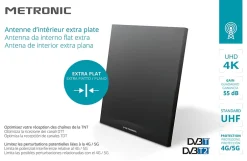 Antenne d'intérieur HD - noire - 416975^Metronic Discount