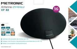 Antenne d'intérieur XP 88 4K UHD - 694 MHz - noire et blanche^Metronic Online