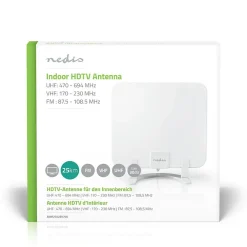 Antenne HDTV d'Intérieur 0 - 25 km Gain de 30 dB FMVHFUHF Blanche^Nedis Discount