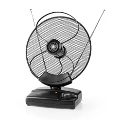 Antenne HDTV d'Intérieur 0 - 25 km Gain de 30 - 36 dB FMVHFUHF Noire-Nedis Outlet