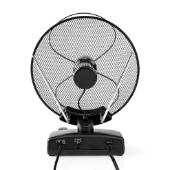 Antenne HDTV d'Intérieur 0 - 25 km Gain de 30 - 36 dB FMVHFUHF Noire-Nedis Outlet