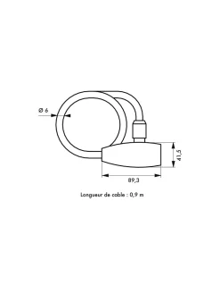 Antivol à clé Biker, chaîne acier, moto, 0.9m, 2 clés, noir --Thirard