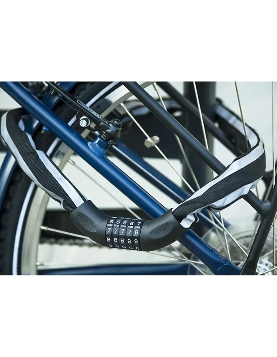 Antivol à combinaison Biker, 5 chiffres, chaîne acier, moto, 0.9m, noir --Thirard Online