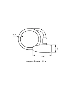Antivol à combinaison Biker, 5 chiffres, chaîne acier, moto, 0.9m, noir --Thirard Online