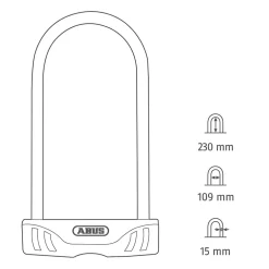 Antivol en U pour vélo Facilo 32 l.109mm x 230mm^Abus