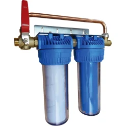 - Filtre double avec cartouches de filtration anticalcaire anticorrosion 24 mois-Aquawater Outlet