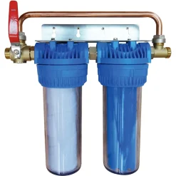 - Filtre double avec cartouches de filtration anticalcaire anticorrosion 24 mois-Aquawater Outlet
