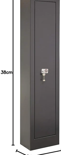 Armoire à 5 Fusils en Acier avec Coffre Intérieur Coffre-fort pour Armes à Feu-Nature Pro Discount