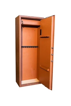Armoire à fusils à code aspect bois TLE/10, capacité 10 fusils -^Technosafe