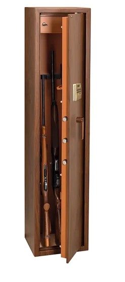 Armoire à fusils à code aspect bois TLE/5, capacité 5 fusils -^Technosafe Discount