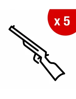 Armoire à fusils Monteria, fermeture électronique à code, 4 pênes, capacité de 5 fusils --Thirard Online