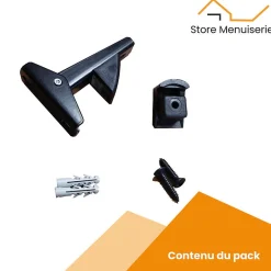 Arrêt automatique, aluminium noir, réglage 5 à 50 mm, pour volet battant^Autres Online