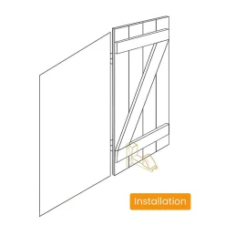 Arrêt automatique, aluminium noir, réglage 5 à 50 mm, pour volet battant^Autres Online