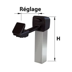 Arrêt de portail à sceller Afbat noir l.25mm H.250mm^Afbat - Tb Industrie Sas Hot