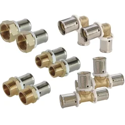 Assortiment raccord droit à sertir tube PER Ø16 mm 10 pièces^Somatherm for you Hot