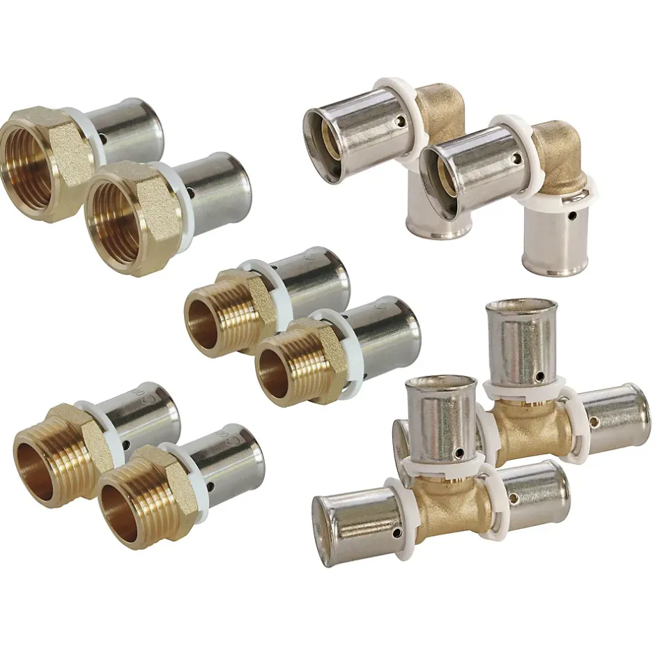 Assortiment raccord droit à sertir tube PER Ø16 mm 10 pièces^Somatherm for you Hot