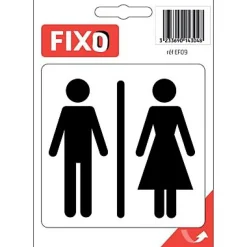 Autocollant 100 x 100 mm "Toilettes mixtes"- Discount