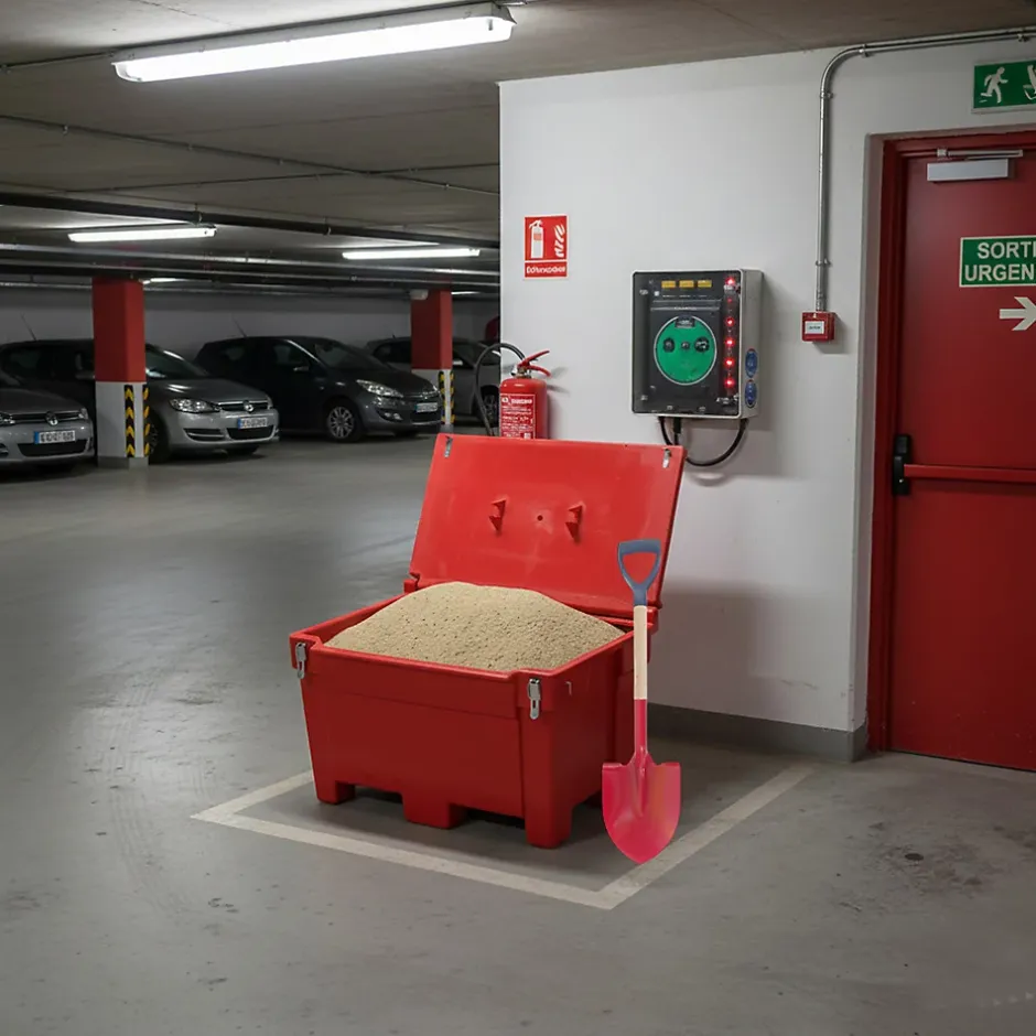 Bac a sable/sel 300l avec grenouillères + pelle-Plast'Up Rotomoulage New