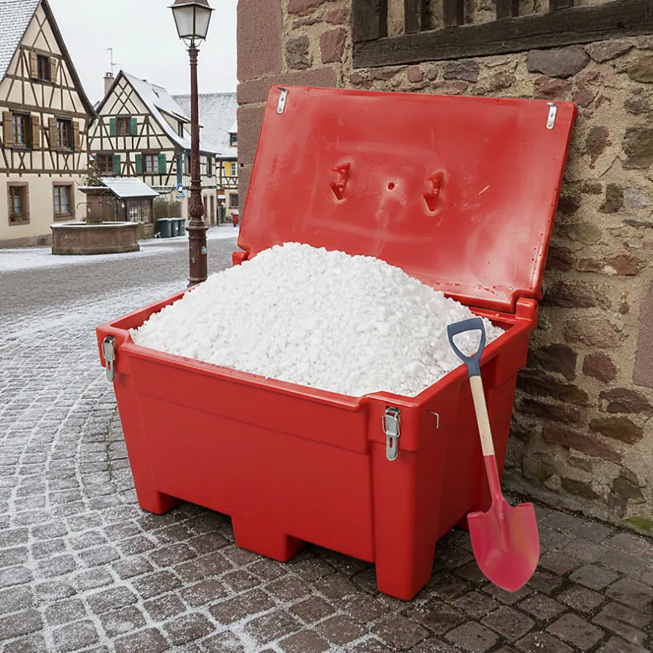 Bac a sable/sel 300l avec grenouillères + pelle-Plast'Up Rotomoulage New