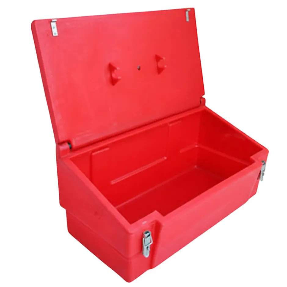 Bac à sable incendie/ à sel de déneigement 100l+ grenouillères^Plast'Up Rotomoulage Clearance