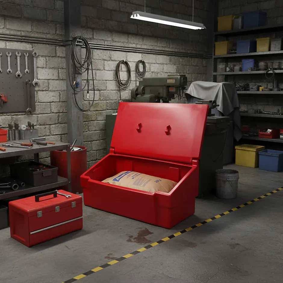 Bac à sable incendie/ à sel de déneigement 100l-Plast'Up Rotomoulage Outlet