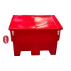 Bac à sable incendie/ à sel de déneigement 300l+ grenouillères + cadenas-lot de 6^Plast'Up Rotomoulage Outlet