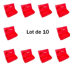 Bac à sable incendie/ à sel de déneigement 50l + pelle- lot de 10^Plast'Up Rotomoulage Clearance