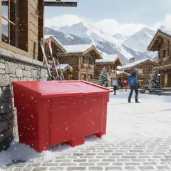 Bac à sable incendie/ à sel de déneigement 300l- lot de 6-Plast'Up Rotomoulage Clearance