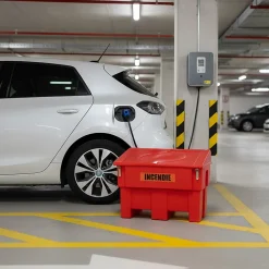 Bac à sable incendie/ à sel de déneigement 300l- lot de 6-Plast'Up Rotomoulage Clearance