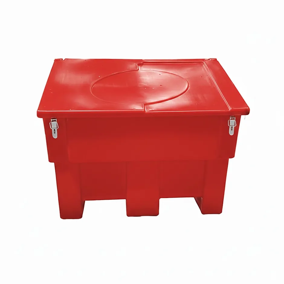Bac à sable incendie/ à sel de déneigement 300l + grenouillères-Plast'Up Rotomoulage Best