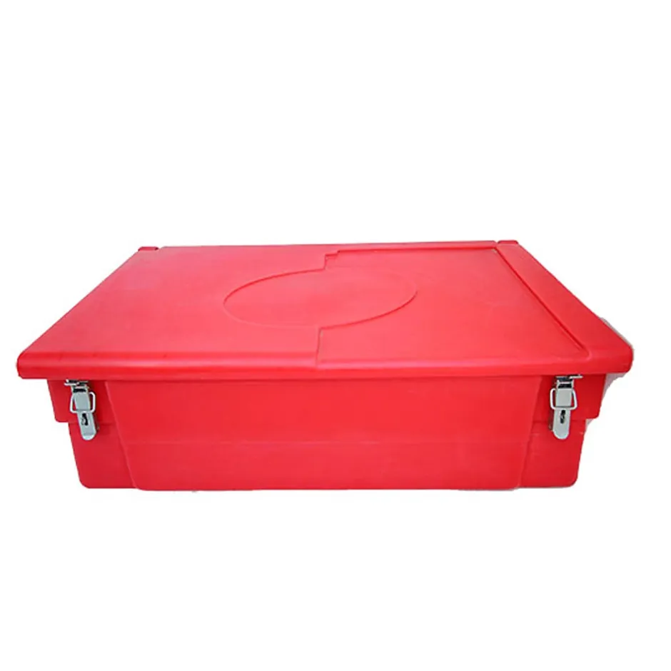 Bac à sable incendie/ à sel de déneigement 100l + grenouillères + cadenas + pelle^Plast'Up Rotomoulage Sale