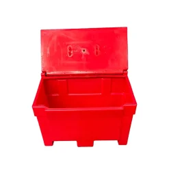 Bac à sable incendie/ à sel de déneigement 200l- lot de 6-Plast'Up Rotomoulage Clearance