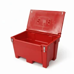 Bac à sable incendie/ à sel de déneigement 200l + grenouillères^Plast'Up Rotomoulage Best