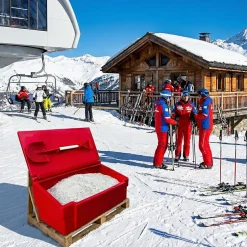 Bac à sable incendie/ à sel de déneigement 100l + pelle- lot de 10^Plast'Up Rotomoulage Outlet