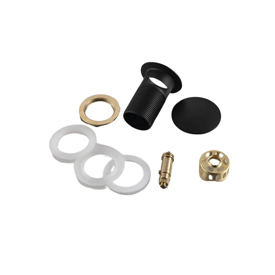 Bonde clic-clac avec trop-plein avec filtre à déchets, pour lavabo, finition noir, laiton^Balneo Clearance