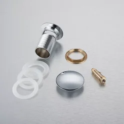 Bonde clic-clac avec trop-plein, pour lavabo, finition chrome, laiton-Balneo Hot