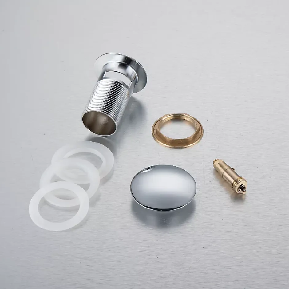 Bonde clic-clac avec trop-plein, pour lavabo, finition chrome, laiton-Balneo Hot