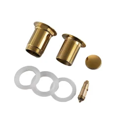 Bonde clic-clac sans trop-plein, pour lavabo, finition gold, laiton-Balneo