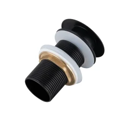 Bonde clic-clac sans trop-plein, pour lavabo, finition noir, laiton^Balneo Best