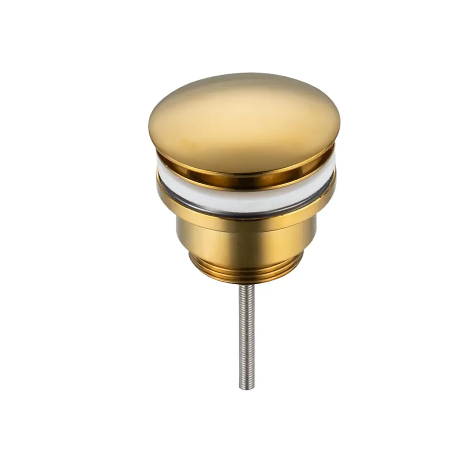 Bonde clic-clac universelle, pour lavabo, finition gold, laiton-Balneo Sale