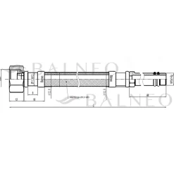 Flexible de raccordement pour robinet 3/8 x M10 60 cm tuyau PEX gris durable^Balneo New