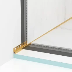 Profilé murale inclinée à gauche pour douche 170cm, acier inoxydable, finition gold, Pente de 1,5%^Balneo Online