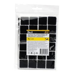 Bande adhésive format carré noir 25 mm - 24 pièces^Diall Discount