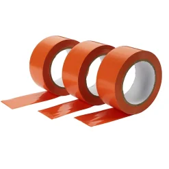 Bande de réparation PVC orange, 50 mm x 33 m - 3 pièces^ Sale