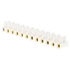 Barrette 12 plots section 4mm² - Blanc -^Zenitech Online